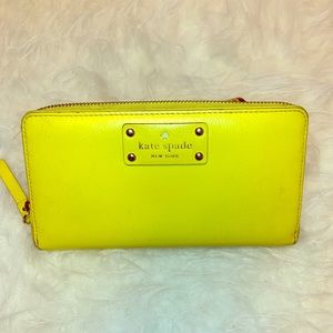 *USED* Kate Spade Yellow Long Wallet